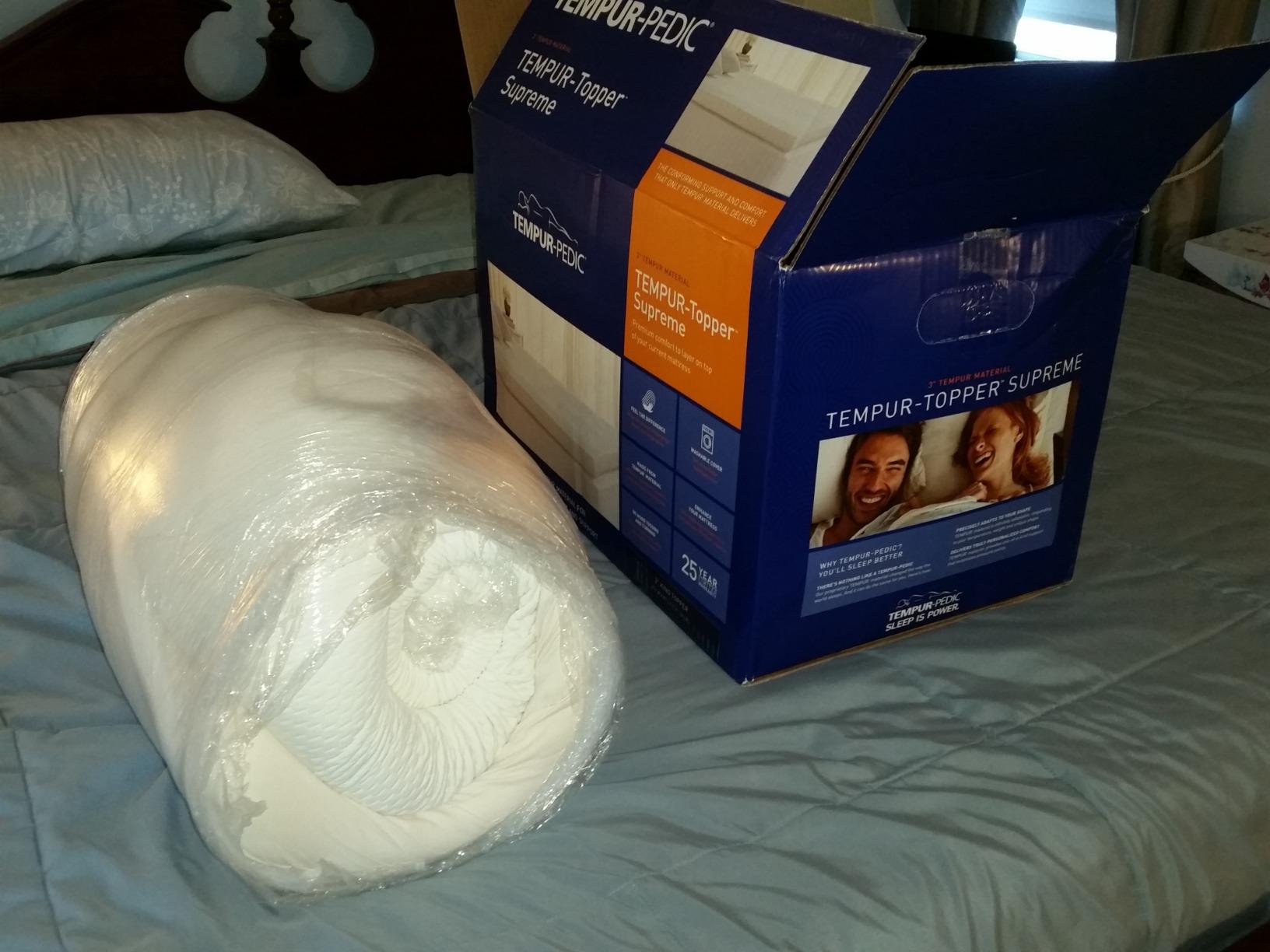 Tempur-Pedic TEMPUR-Adapt + Cooling 3-Inch King Mattress Topper Medium Luxury Premium Foam, Washable Cover, Medium Cooling Topper,white customer photo 2