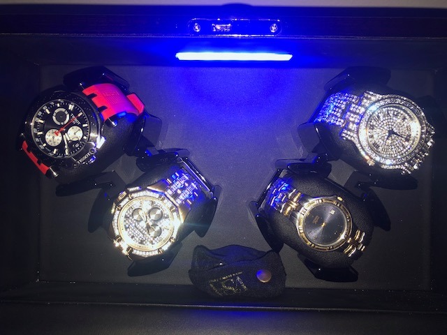 High End Watch Winder for Automatic Watches with Super Quiet Motor, Blue LED Light & Rotation Mode Setting, Watch Winder for Rolex with Flexible Pillow, Dual Power customer photo 2