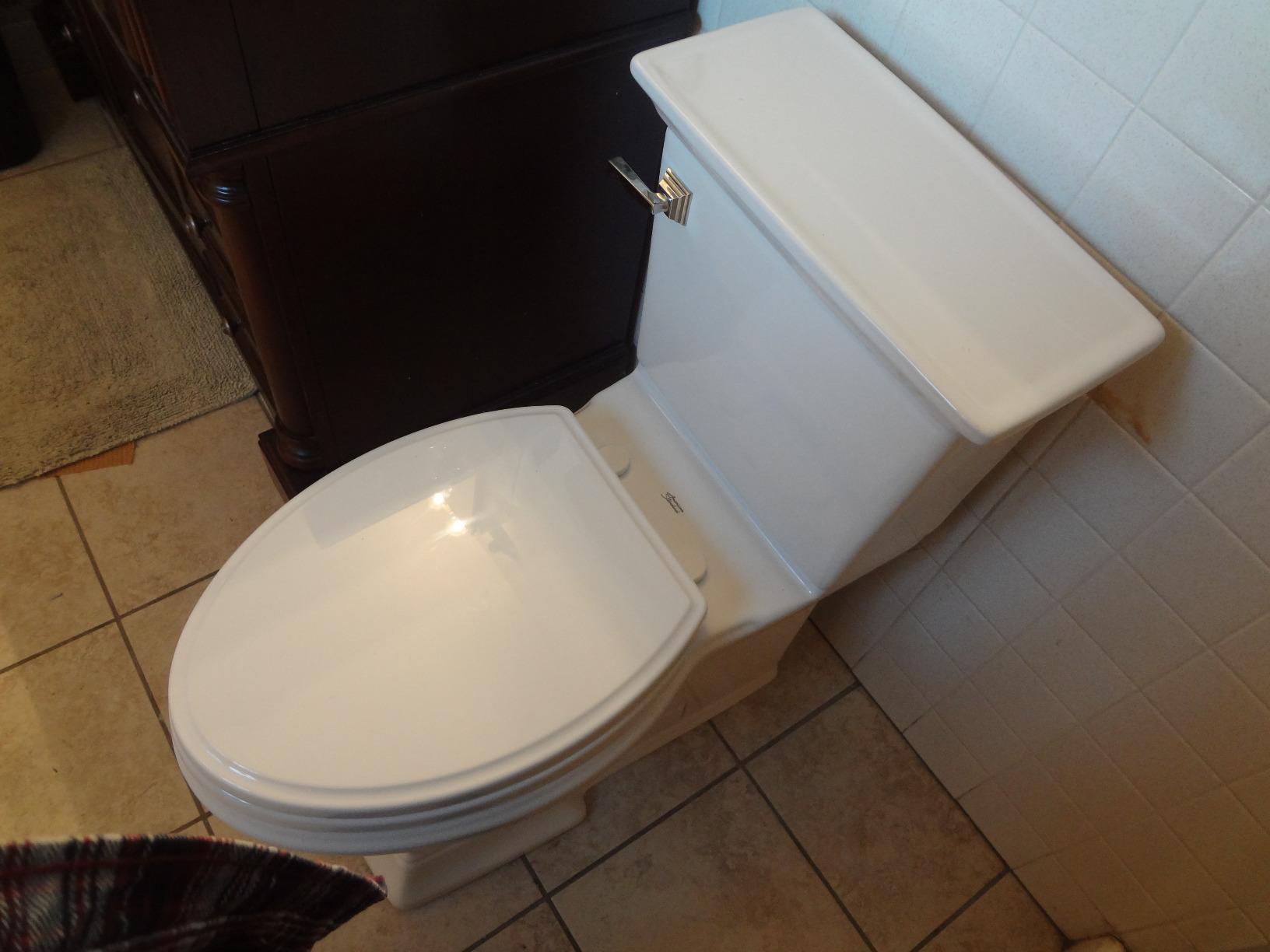 American Standard 281AA104.020 Two-Piece Town Square S Toilet with Seat, Elongated Front, Chair Height, White, 1.28 GPF customer photo 1