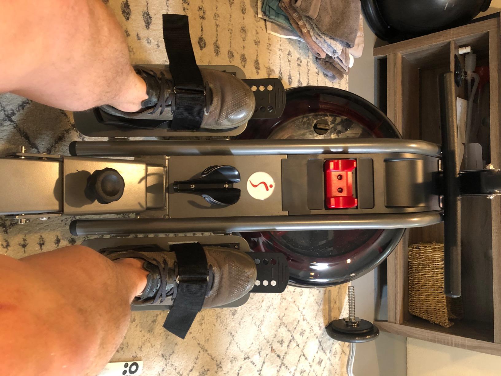 Sunny Health & Fitness AquaStrive Series Smart Water Rower, 300LB Capacity Plus Dynamic Hydro Resistance for Home Cardio Workout, Free SunnyFit Training App Connection customer photo 2