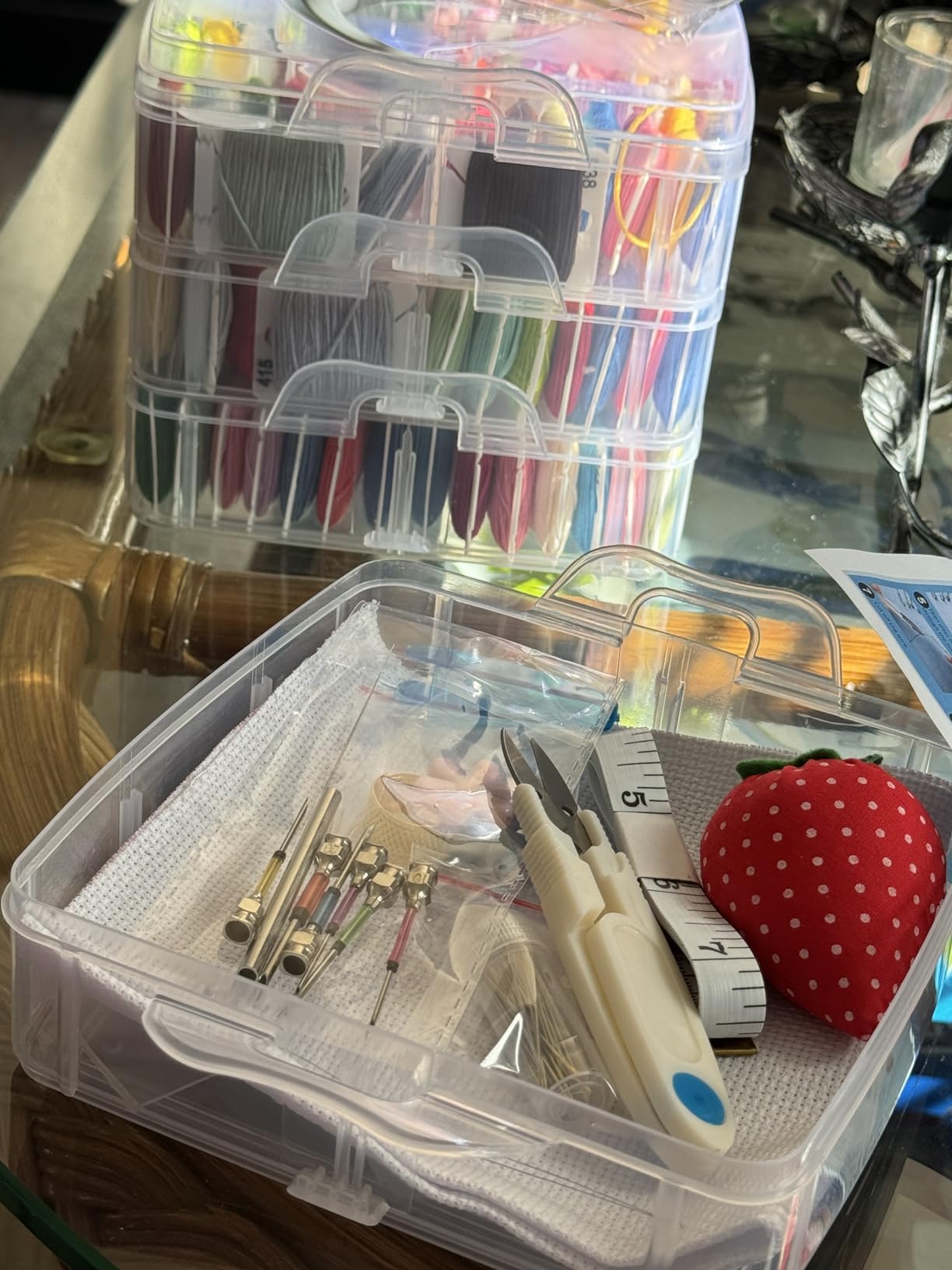 JUPEAN 156 PCS Punch Needle Kit Punch Needle Embroidery Kit Needle Punch | Punch Needle Kits Adults Beginner Needle Punch Kits for Adults 110 PCS Embroidery Floss, Punch Needles Kit for Beginners customer photo 1