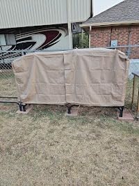 Easy-Going 4 Feet Outdoor Log Rack Cover Waterproof Weatherproof Firewood Cover with Openable Front Flap, (Cover Only, Rack Not Included) customer photo 1