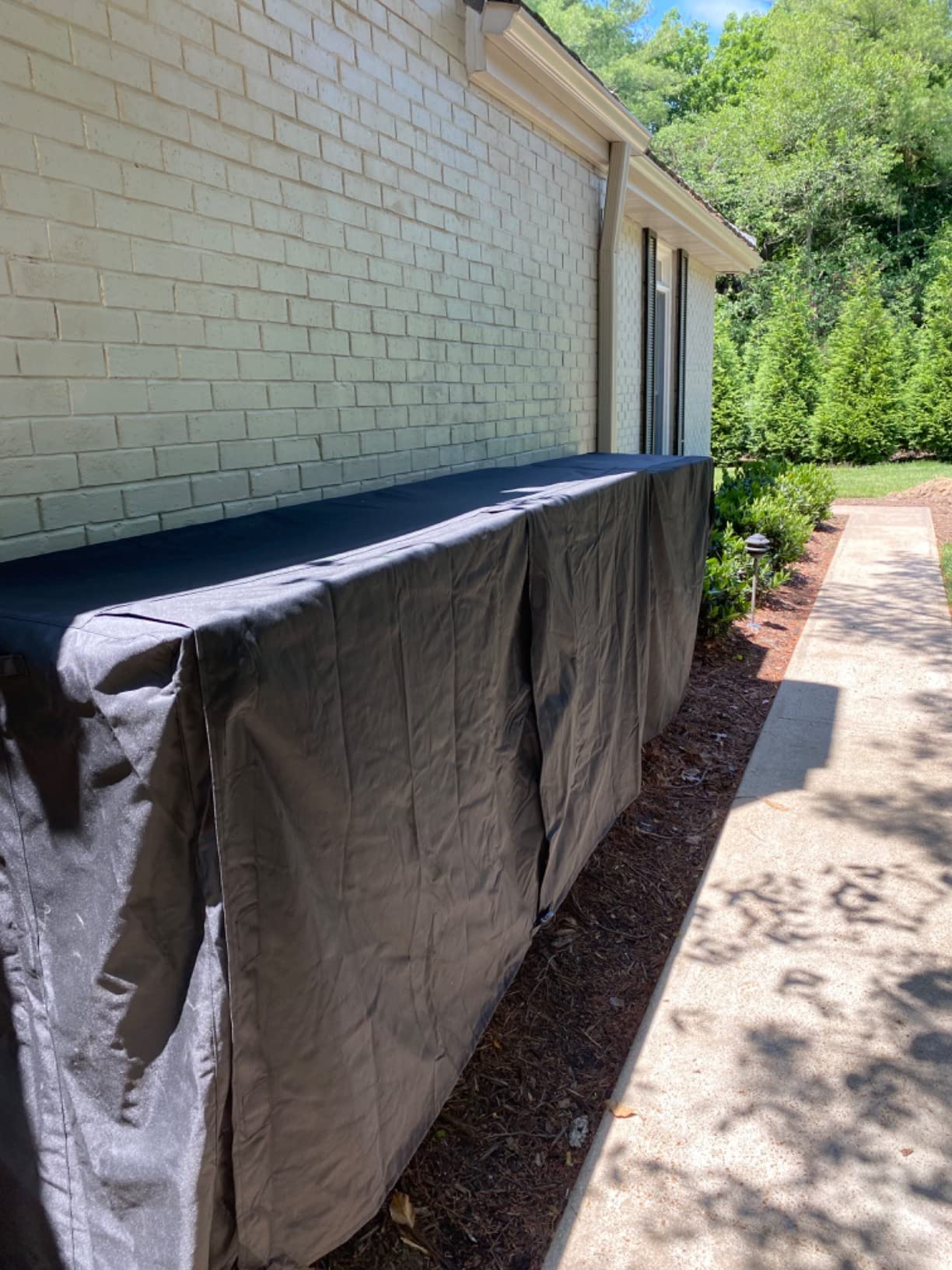 Easy-Going 4 Feet Outdoor Log Rack Cover Waterproof Weatherproof Firewood Cover with Openable Front Flap, (Cover Only, Rack Not Included) customer photo 2