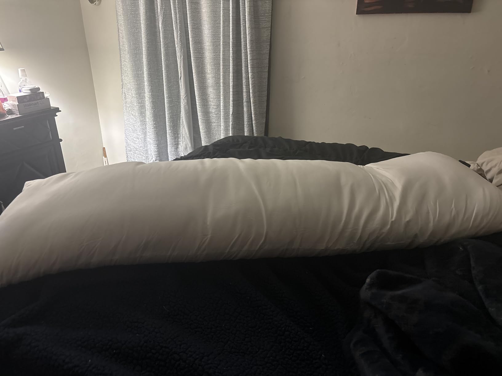 DOWNCOOL Large Body Pillow Insert- Breathable Full Body Pillow for Side Sleeper - Soft Long Bed Pillow for Adults - 20 x 54 inch (White) customer photo 1