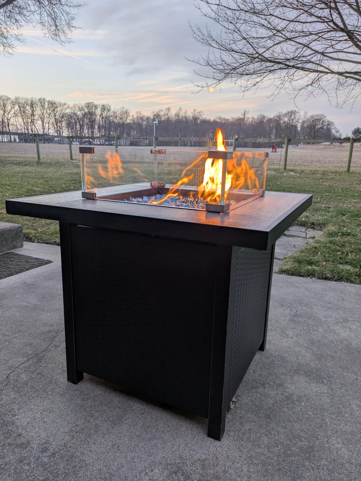 BALI OUTDOORS 50000 BTU Propane Fire Pit for Outdoor | 30 in Fire Pit Table Outdoor, Square Firepits for Outside Backyard, Patio customer photo 2