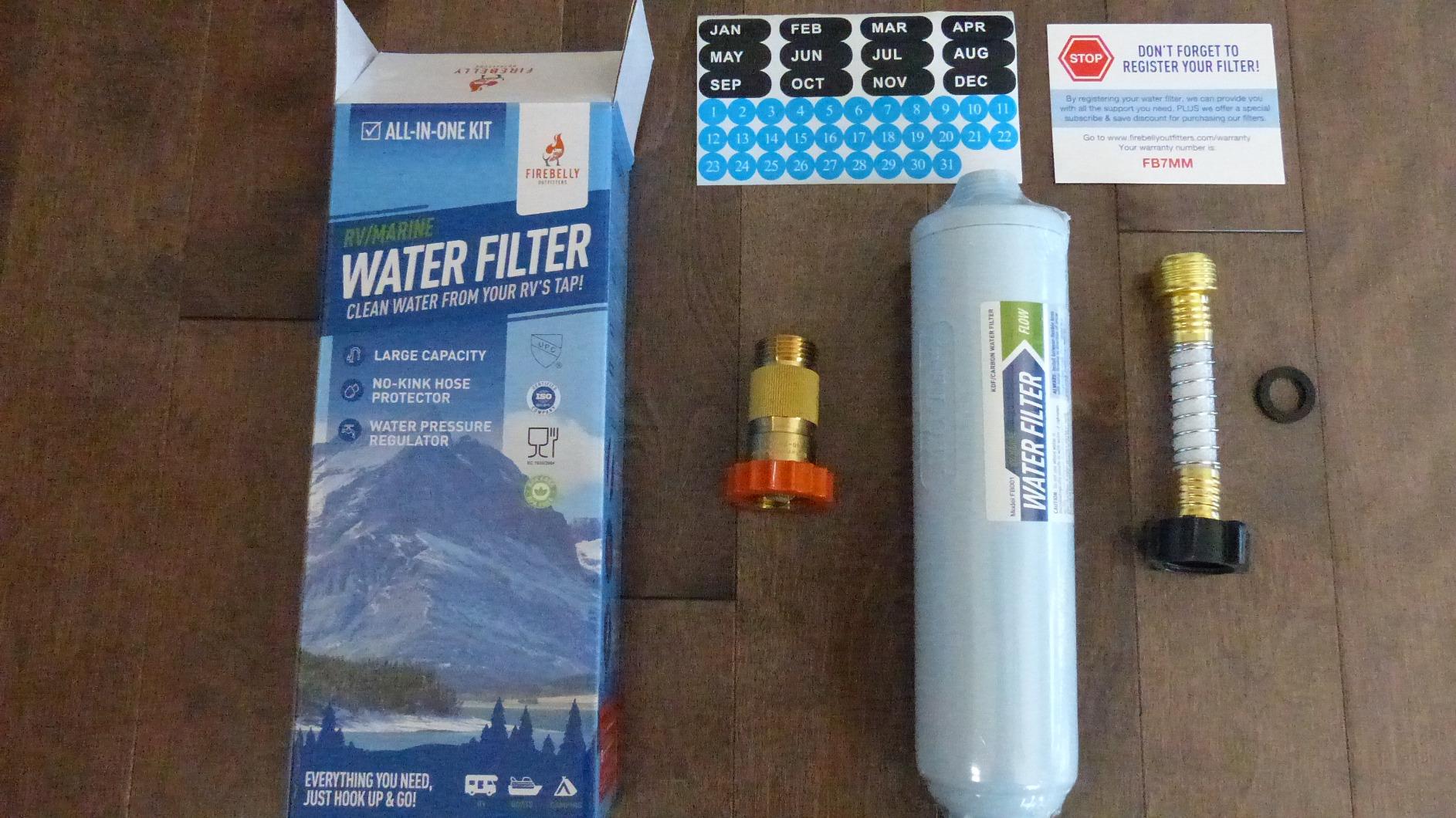 Firebelly Outfitter RV Water Filter, Pressure Regulator Kit - RV Essentials, Camper Accessories - Inline Fresh Drinking Hose Filtration System Supplies customer photo 1