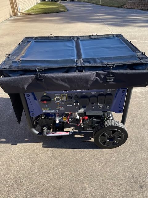 Generator Covers While Running for most 3500w-12000w Generators - Ultra Heavy Duty Generator Covers for Outside - Portable Waterproof Generator Cover, Generator Enclosure Outdoor, Black customer photo 1