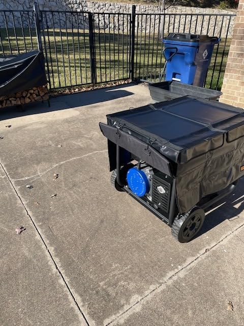 Generator Covers While Running for most 3500w-12000w Generators - Ultra Heavy Duty Generator Covers for Outside - Portable Waterproof Generator Cover, Generator Enclosure Outdoor, Black customer photo 2