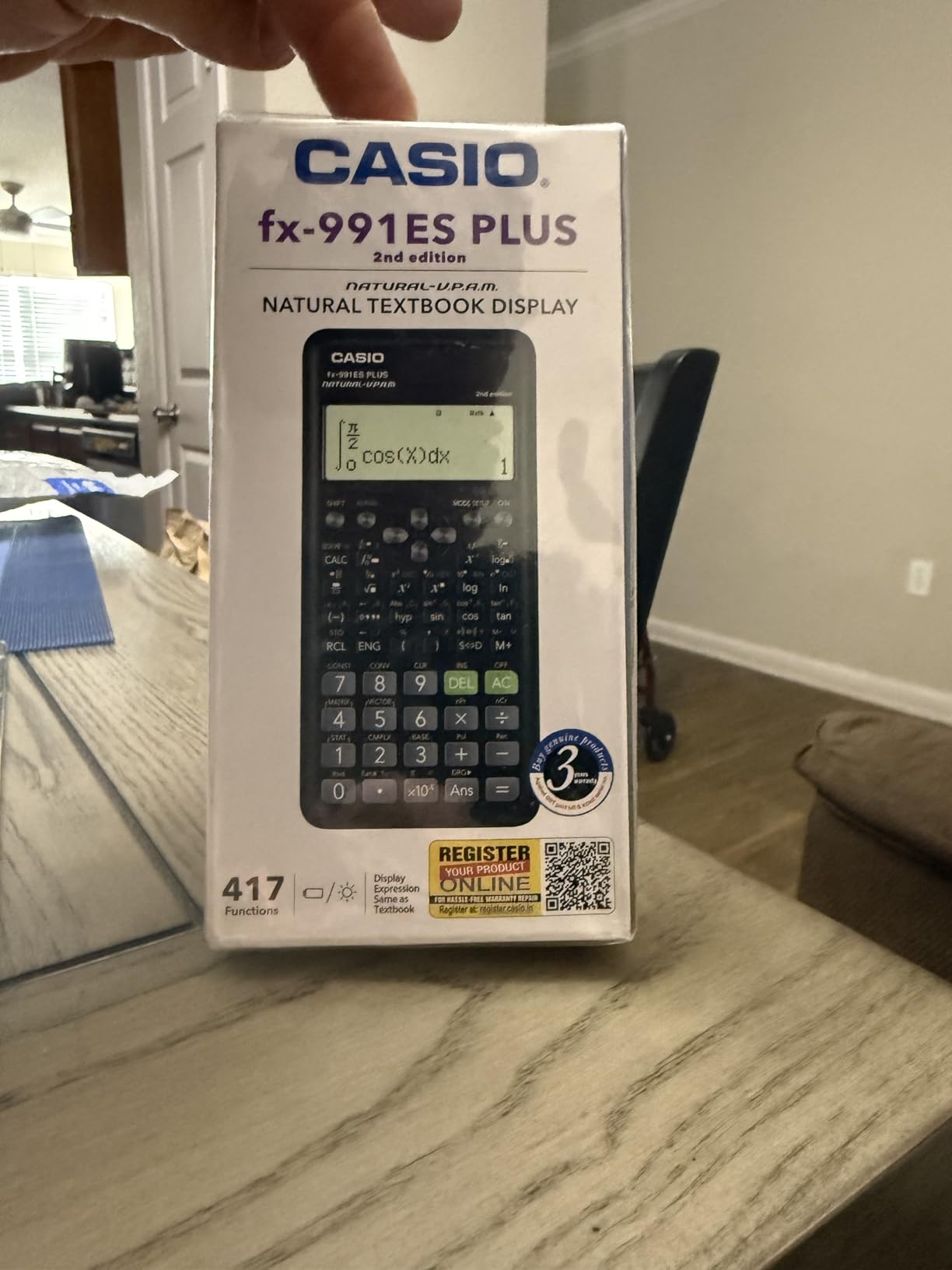 Casio fx-991ES Plus 2 Scientific Calculator with 417 Functions and Display, Natural customer photo 1
