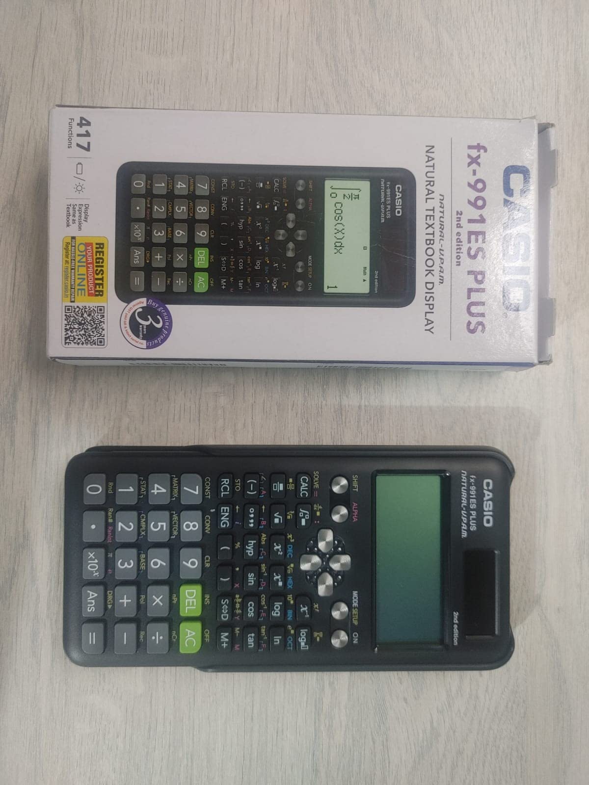 Casio fx-991ES Plus 2 Scientific Calculator with 417 Functions and Display, Natural customer photo 2