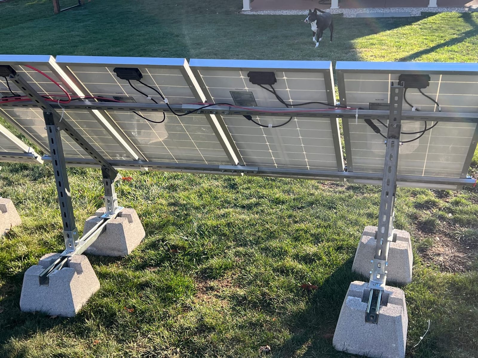 ECO-WORTHY Upgraded Solar Ground Mount Adjustable Multi-Pieces Solar Panel Mounting Brackets Kit System for 4pcs 200W/3pcs 300W/2pcs 400W Solar Panels for Ground, Open Space, Cabins and Backyard Sheds customer photo 2