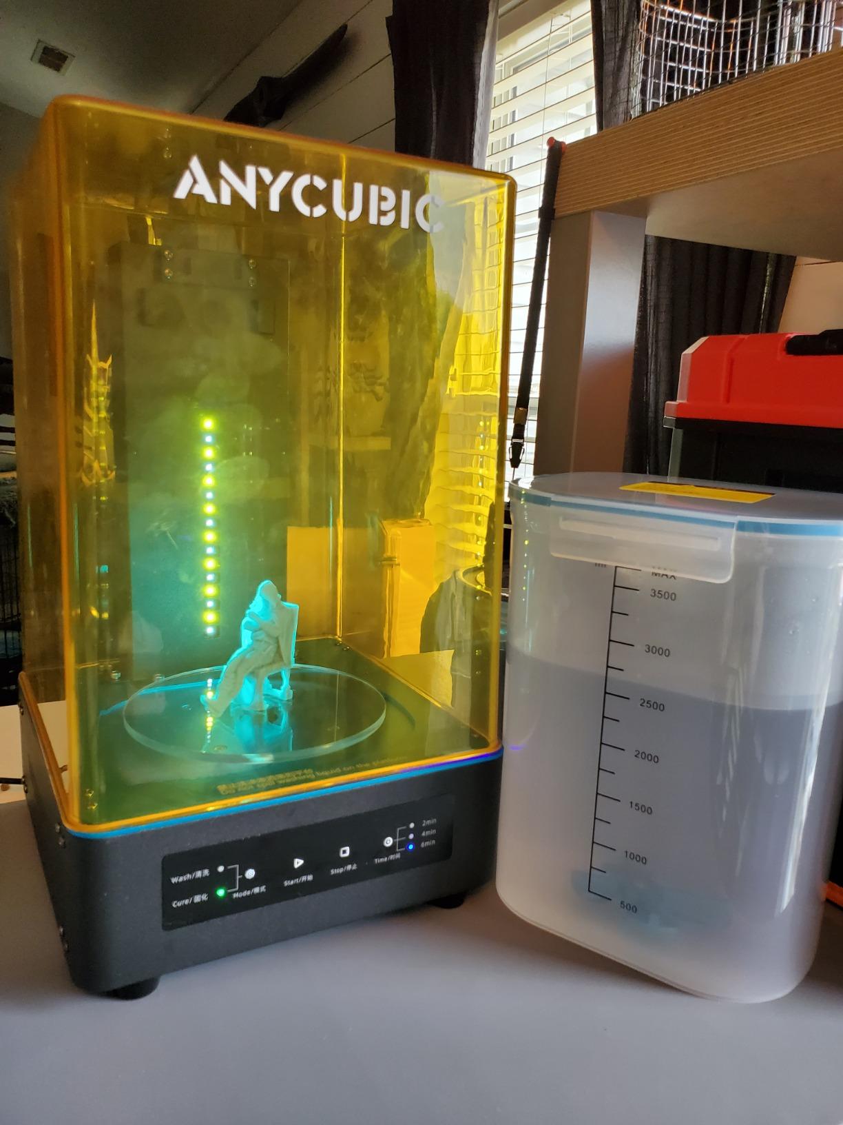 ANYCUBIC Wash and Cure 3 with Gooseneck Lights | Upgraded Volume 2 in 1 Wash and Cure Station for Photon Mono 4/4 Ultra/Mars Series, Washing Size of 165 x 100 x 180 mm customer photo 1