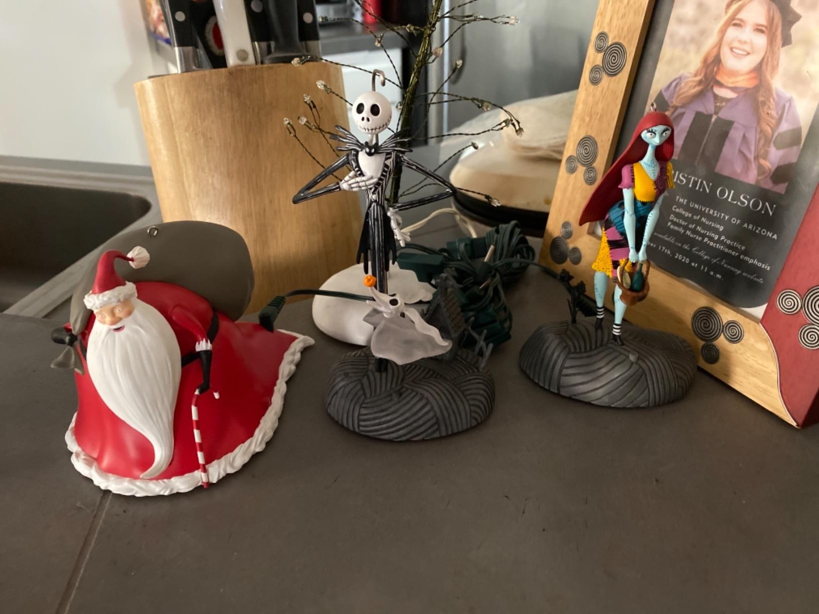 Keepsake Christmas Ornament, Disney Tim Burton's The Nightmare Before Christmas Collection Sandy Claws, Storytellers Light and Sound customer photo 2
