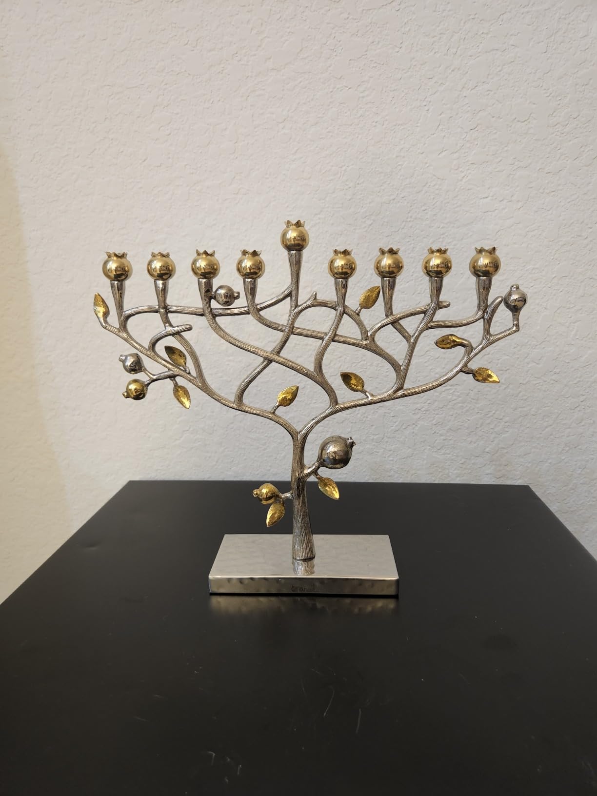 Yair Emanuel Gold & Silver Hammered Pomegranate Tree Menorah customer photo 1