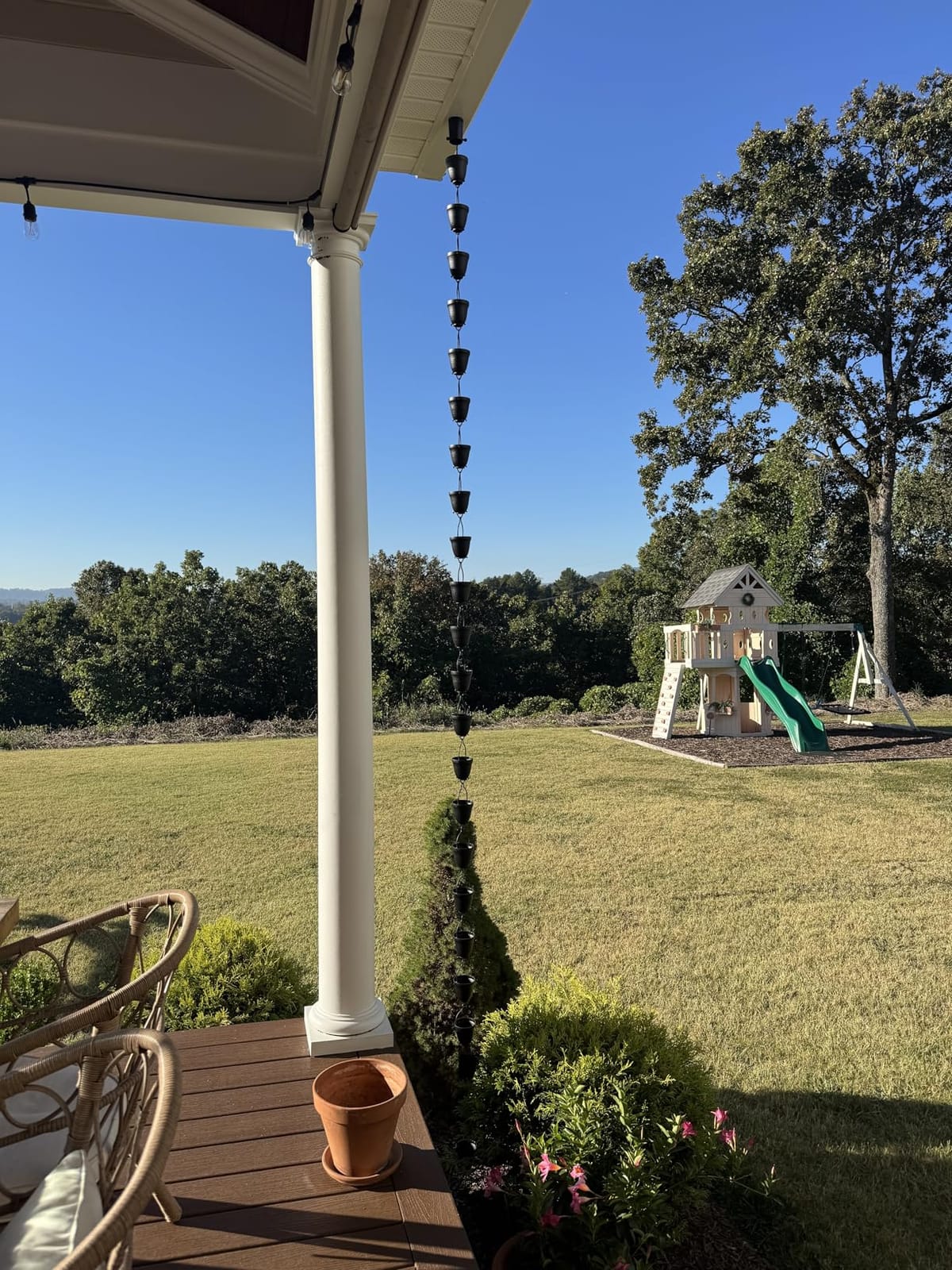 Rain Chains Direct - Scallop Rain Chain - 8.5 FT - Pure Solid Copper - Premium Rain Chains for Gutters customer photo 1