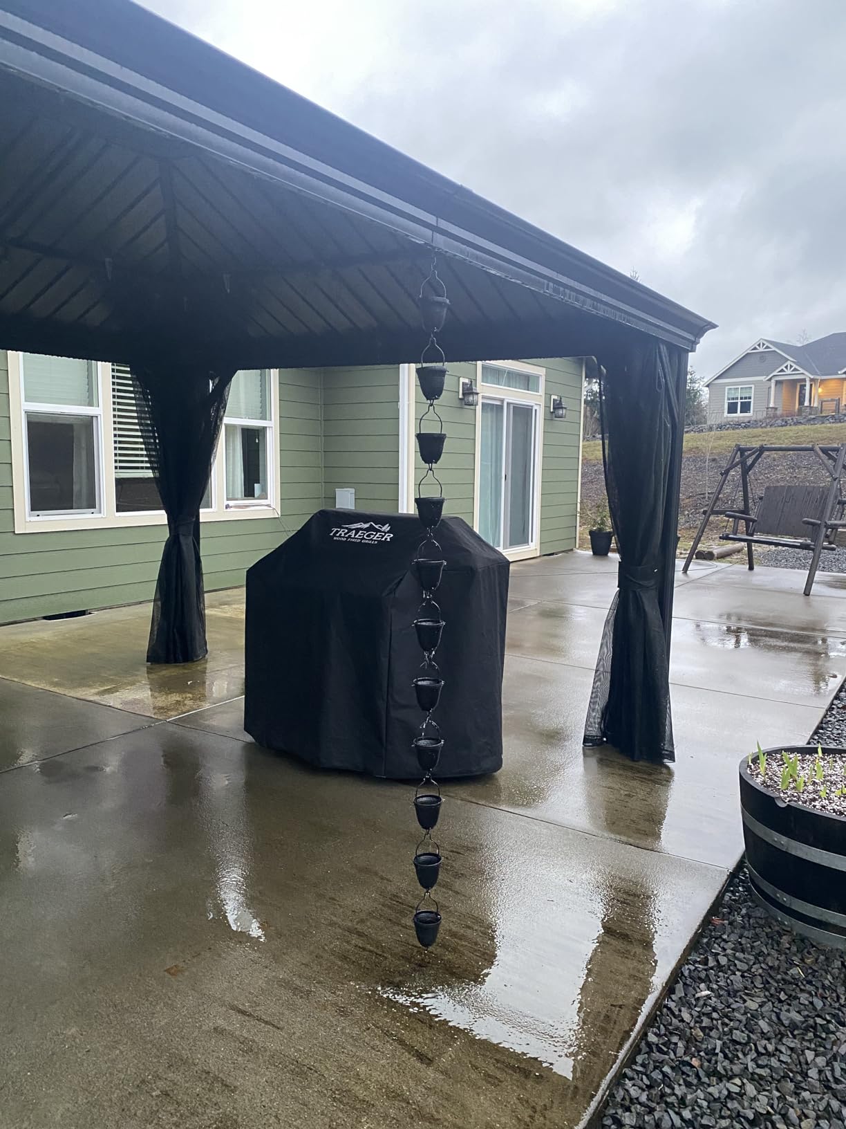 Rain Chains Direct - Scallop Rain Chain - 8.5 FT - Pure Solid Copper - Premium Rain Chains for Gutters customer photo 2