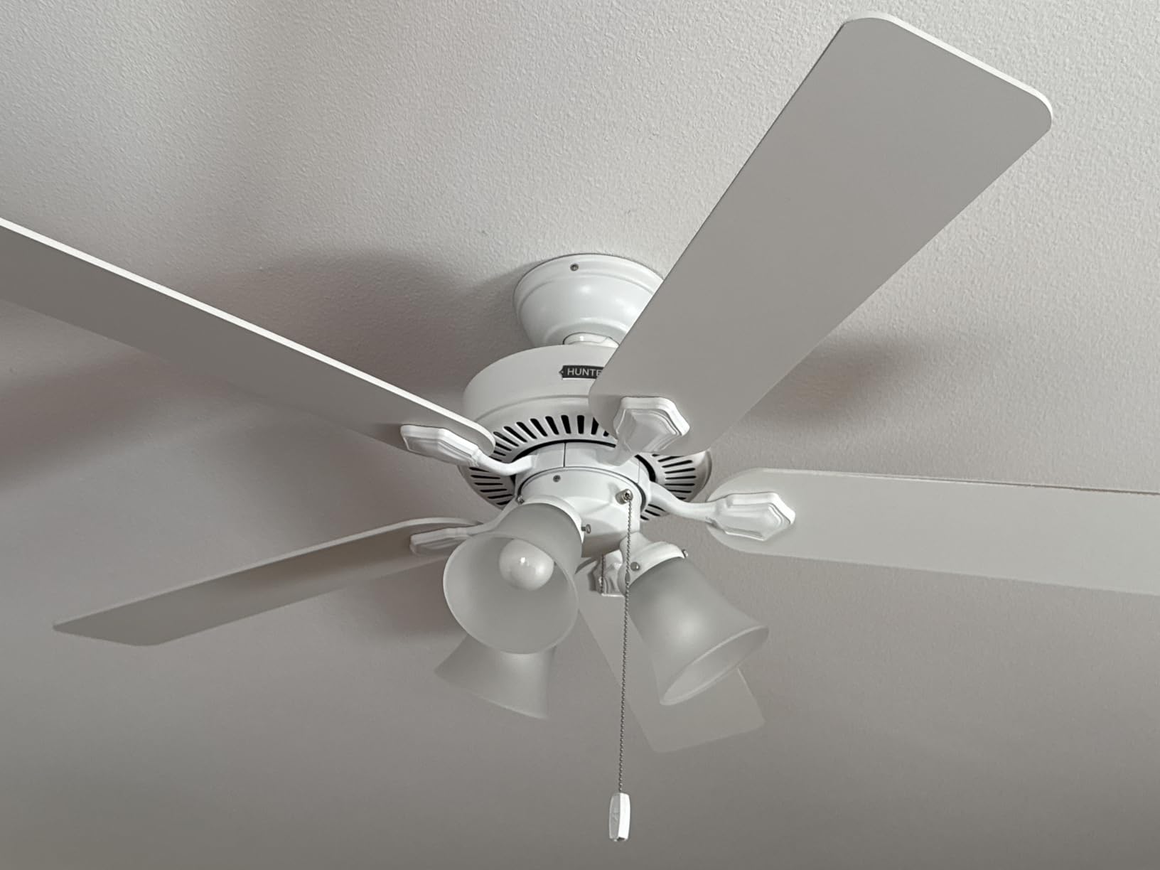 Hunter Swanson, Indoor, Ceiling Fan, with LED Lights, 44 inch, Fresh White | Standard Mount, Pull Chain, 5 Blades, For Bedroom, Living Room, Kitchen, 50885 customer photo 1