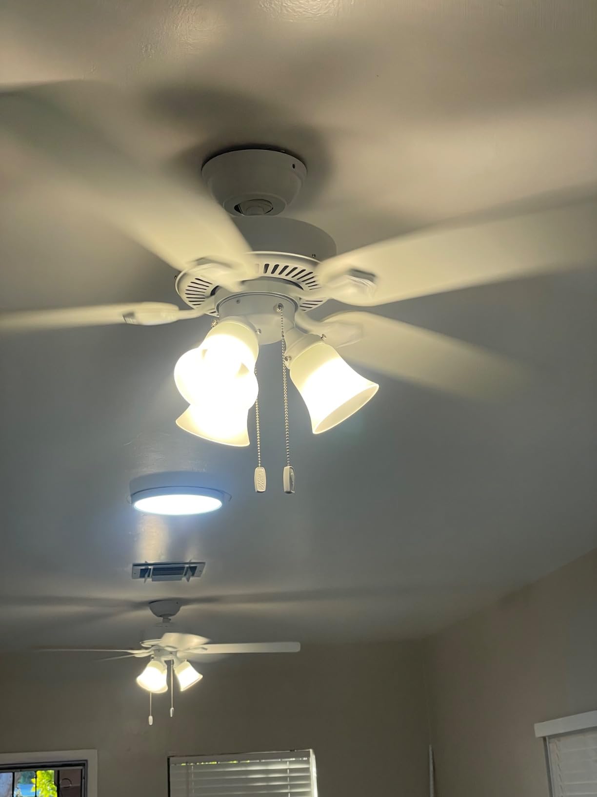Hunter Swanson, Indoor, Ceiling Fan, with LED Lights, 44 inch, Fresh White | Standard Mount, Pull Chain, 5 Blades, For Bedroom, Living Room, Kitchen, 50885 customer photo 2