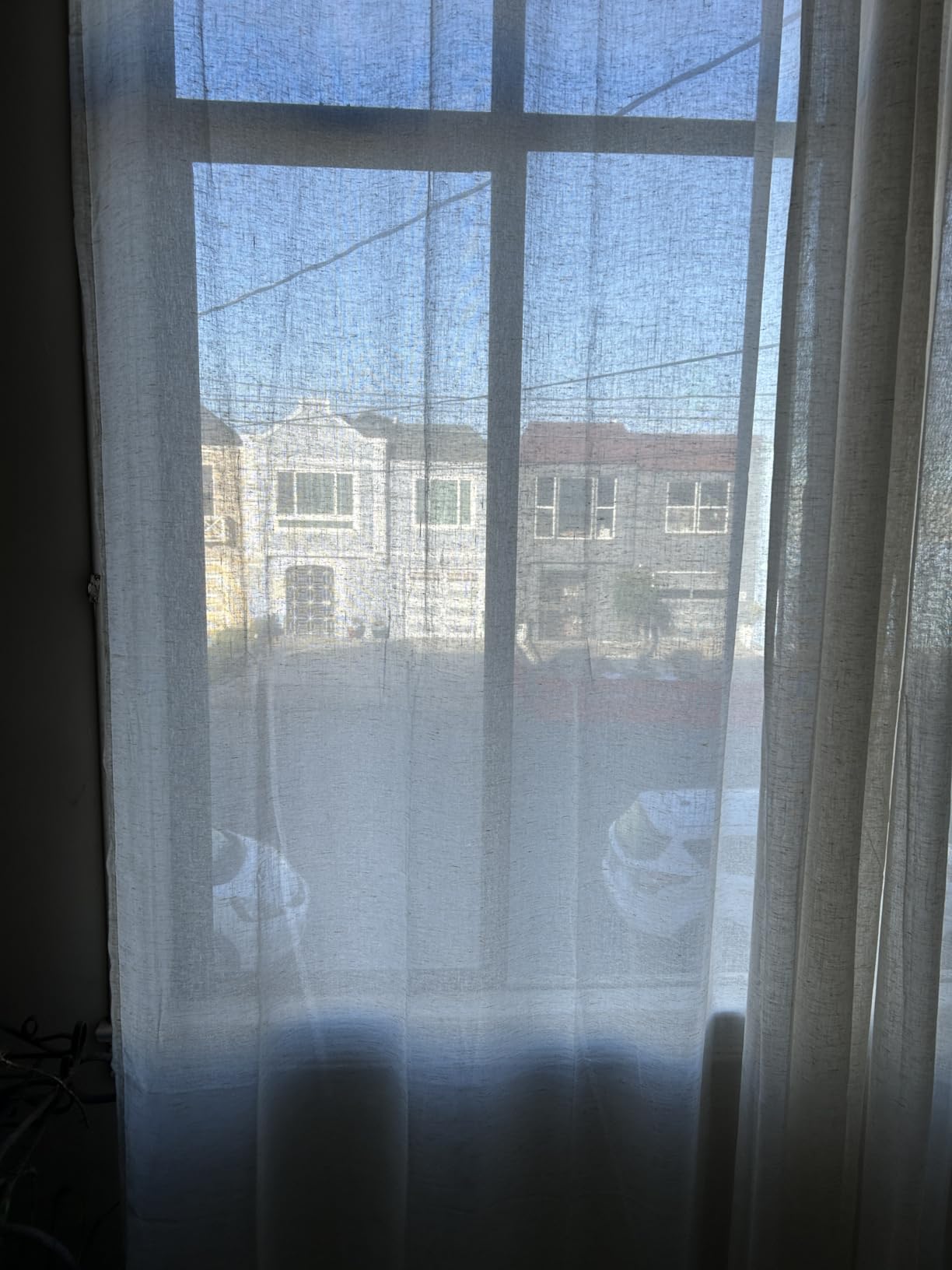 H.VERSAILTEX Linen Curtains Natural Linen Semi-Sheer Curtains 2 Panels Nickel Grommet Privacy Added Premium Soft Rich Material Drapes for Bedroom/Livingroom - 52x84 - Inch - Linen customer photo 2