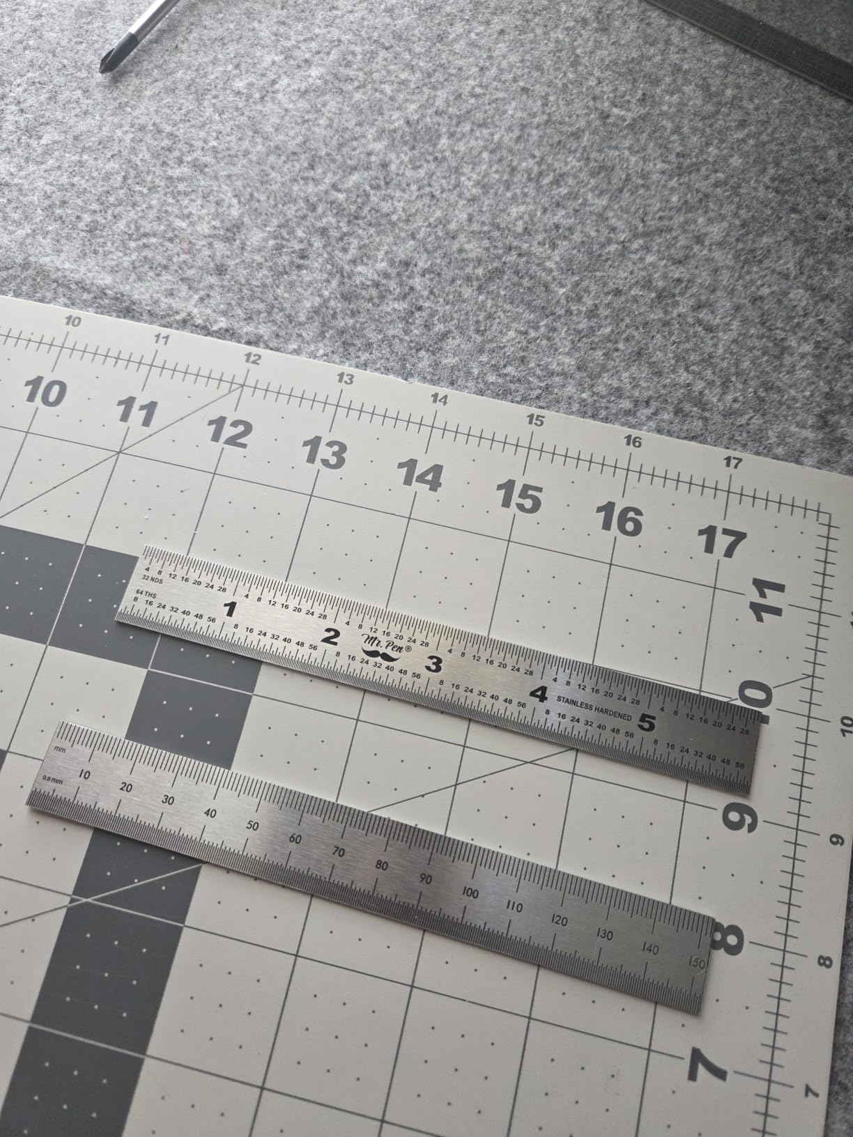 Mr. Pen Machinist Ruler, 3 Pack, 6 Inch, Stainless Steel Metric & Imperial | Precision Measuring Tool, 1/64, 1/32 Graduation for Engineering, Carpentry, Drafting, Office, School customer photo 1