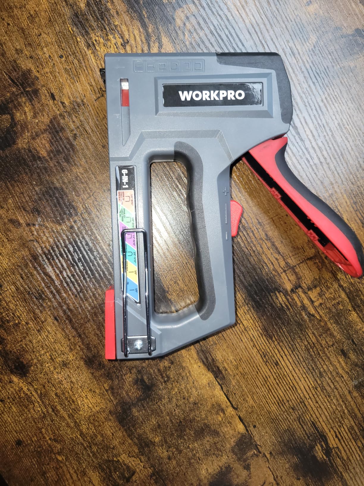 WORKPRO 6-in-1 Staple Gun, Manual Brad Nailer with 4000 Counts Staples | Upholstery Stapler Nail Gun for Fixing Material, Decoration, Carpentry, Furniture, Doors and Windows customer photo 1