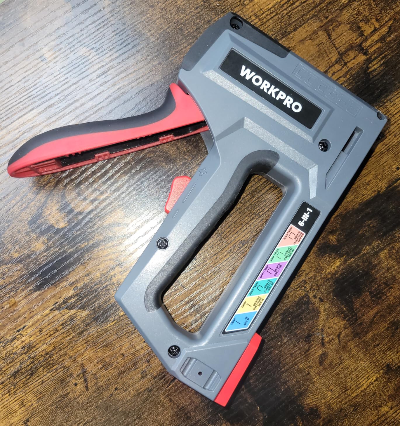WORKPRO 6-in-1 Staple Gun, Manual Brad Nailer with 4000 Counts Staples | Upholstery Stapler Nail Gun for Fixing Material, Decoration, Carpentry, Furniture, Doors and Windows customer photo 2