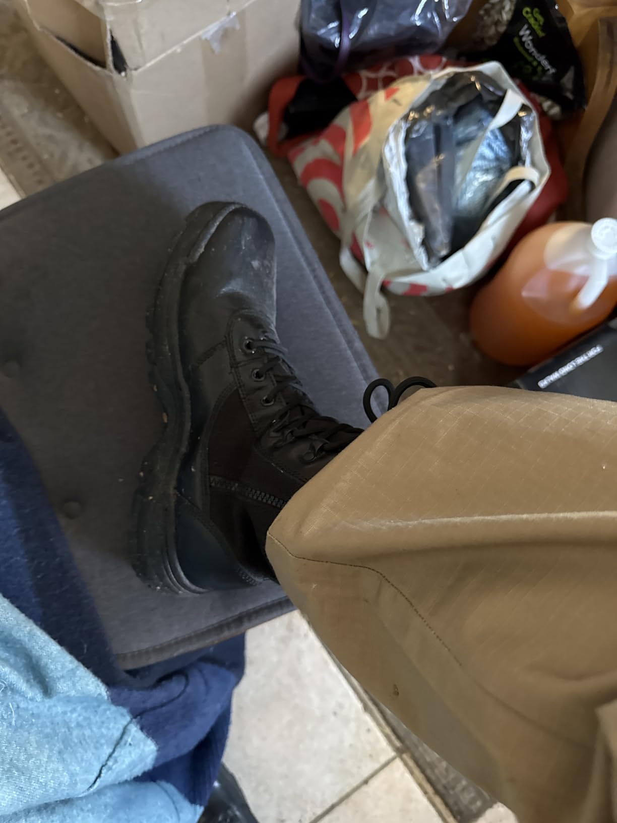 RIELD Men's Military Tactical Work Boots Side Zipper Jungle Army Combat Boots customer photo 1