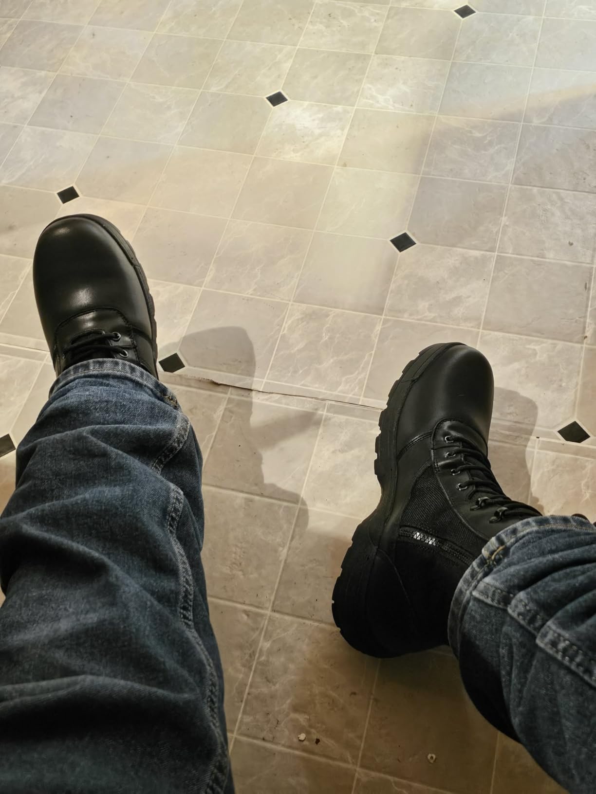 RIELD Men's Military Tactical Work Boots Side Zipper Jungle Army Combat Boots customer photo 2