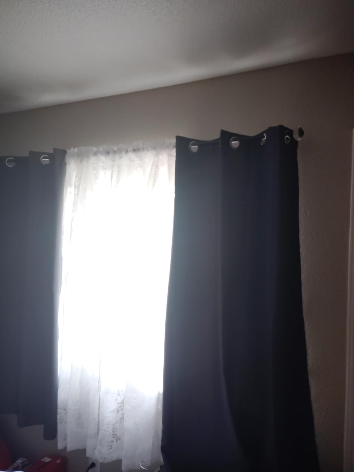 ChrisDowa Blackout Curtains for Bedroom and Living Room 63 Inches Long | 2 Panels Set, Thermal Insulated, Light Blocking, Room Darkening, Grommet, Window Drapes, Dark Grey, 42 x 63 Inch customer photo 1