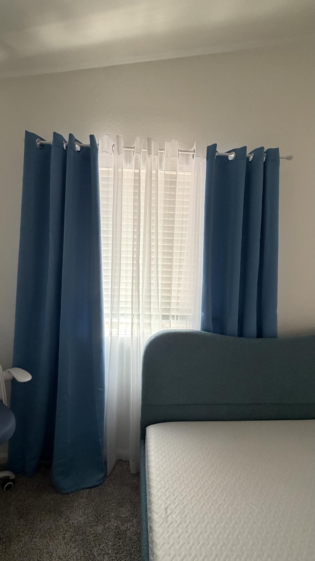 ChrisDowa Blackout Curtains for Bedroom and Living Room 63 Inches Long | 2 Panels Set, Thermal Insulated, Light Blocking, Room Darkening, Grommet, Window Drapes, Dark Grey, 42 x 63 Inch customer photo 2