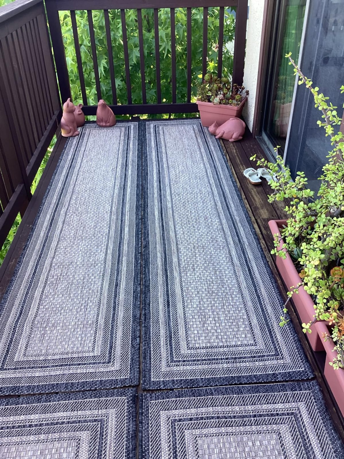 SAFAVIEH Courtyard Collection 8' x 10' Natural / Black CY8475 Indoor/ Outdoor Patio Backyard Mudroom Area Rug customer photo 1