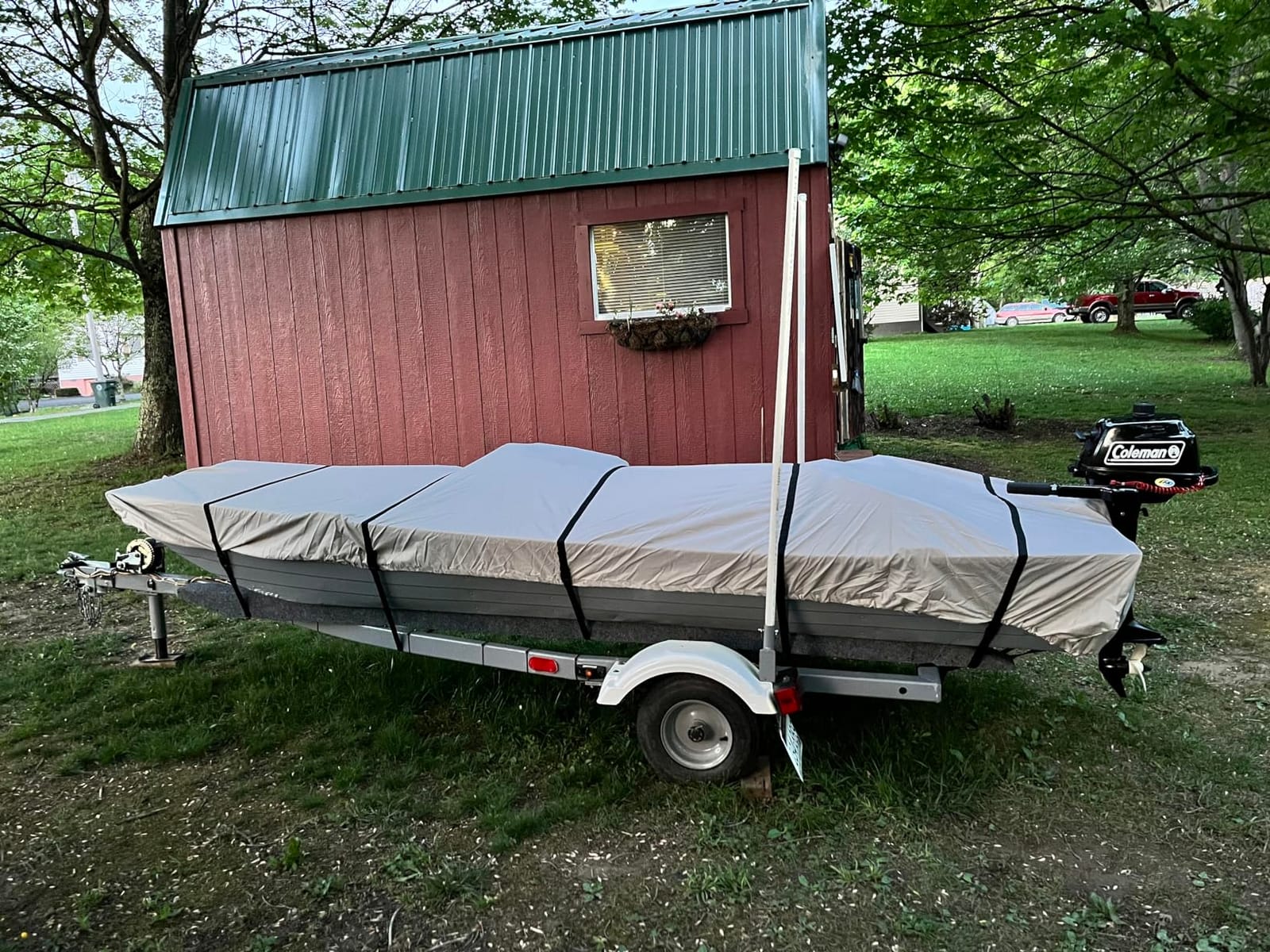 iCOVER Jon Boat Cover 16ft, Heavy Duty Waterproof Marine Grade Polyester Canvas Mooring Cover, Anti-UV Trailerable Jon Boat Covers, Fits Boats 16' Long Beam Width up to 75
