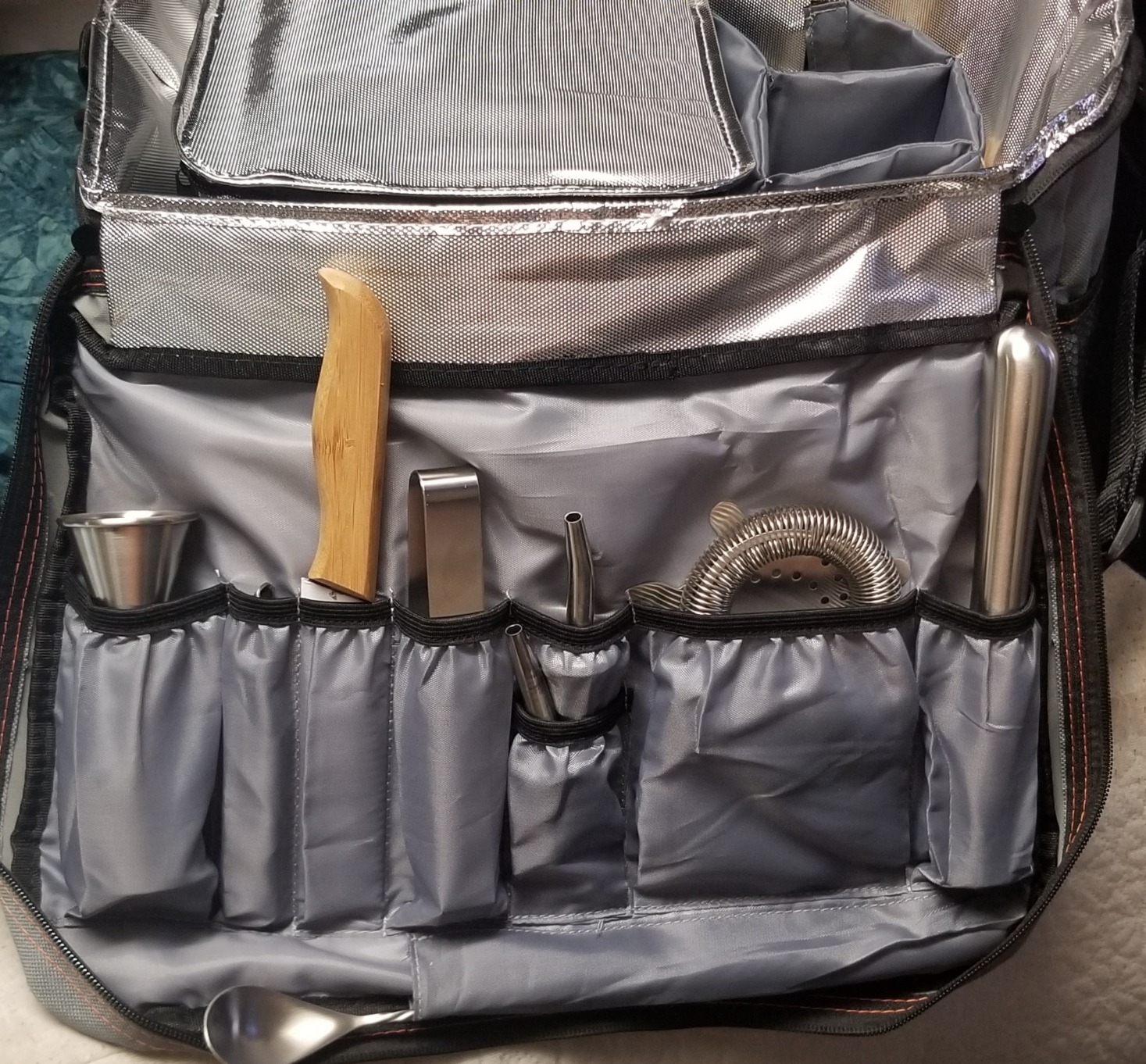 Outdoor Cocktail Travel Set, SKY FISH 13-Pieces Bartender Kit Including Bar Tools and Insulated Bag for Travel, Camping and Picnic customer photo 2