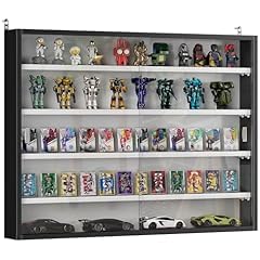 HOMCOM 5-Tier Display Cabinet, Glass Door Cabinet with Adjustable Shelves, Wall-Mounted customer photo 1