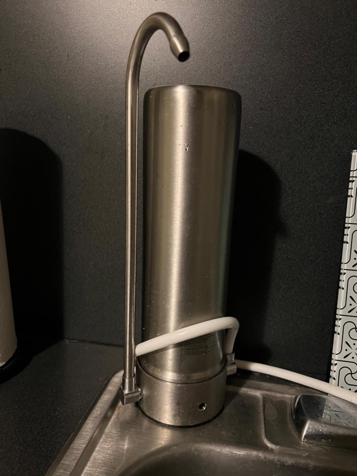 Waterdrop CTF-01 Water Filter for Sink Faucet, 5-Stage Stainless Steel | Reduces Heavy Metals and 99% Chlorine, NSF/ANSI 42 Certified Countertop Water Filter System, 8000 Gallons, 1 Filter customer photo 1
