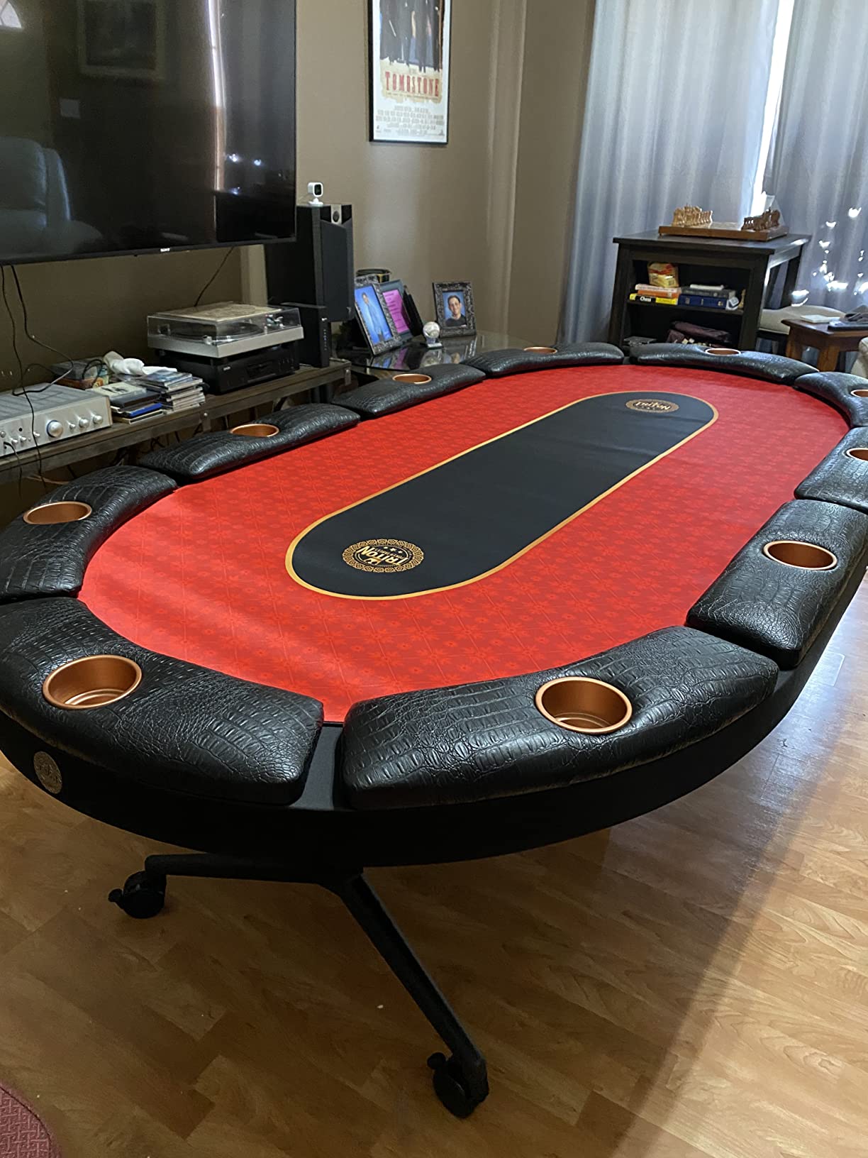 Triton Premium Foldable Poker Table - Poker Table for 10 Players Long-Lasting, Luxurious Vegas Style Casino Experience at Home, Padded Armrests and Cup Holders, Perfect for Texas Holden Games customer photo 2