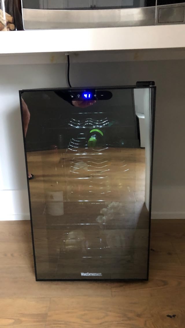 Wine Enthusiast 24-Bottle Compressor Wine Cooler w/Upright Bottle Storage - Freestanding 2.4 Cu. Ft. Wine Refrigerator, LED Digital Control Panel, Energy-Efficient Cooling of 41-64°F customer photo 1