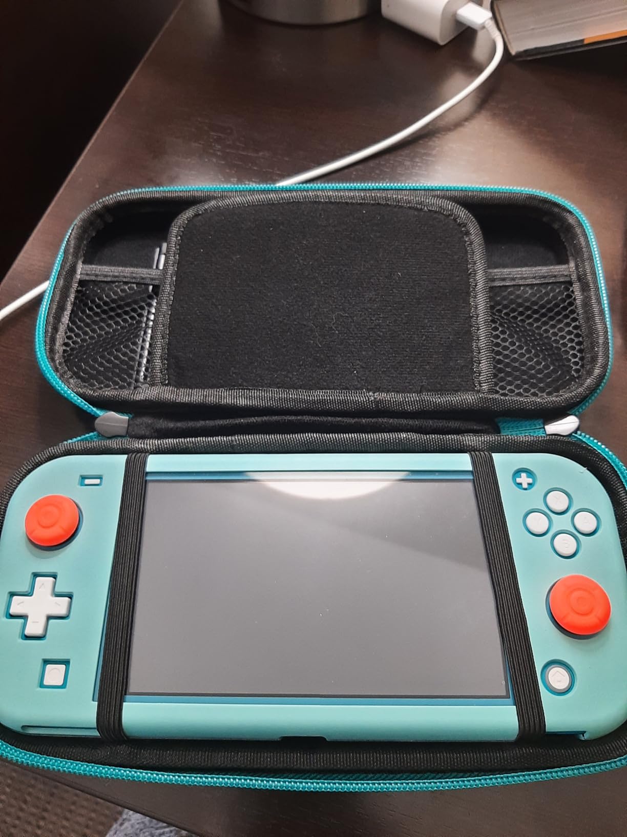 Accessories Kit for Nintendo Switch Lite - YOOWA Accessories Bundle with Carrying Case, Protective Cover case, 2-Pack Tempered Glass Screen Protector, Adjustable Play Stand, 6 Thumb Grips customer photo 1