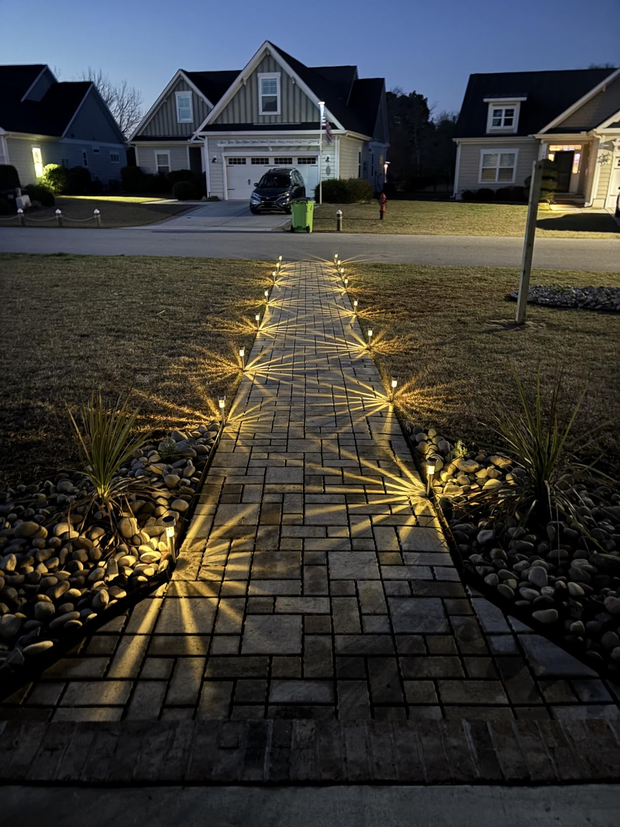Solar Lights Outdoor Waterproof, Solar Garden Lights, Multicolor, 12 Pack | Outdoor Solar Lights Stainless Steel LED Landscape Lighting Decorations for Yard Pathway Patio Lawn customer photo 2