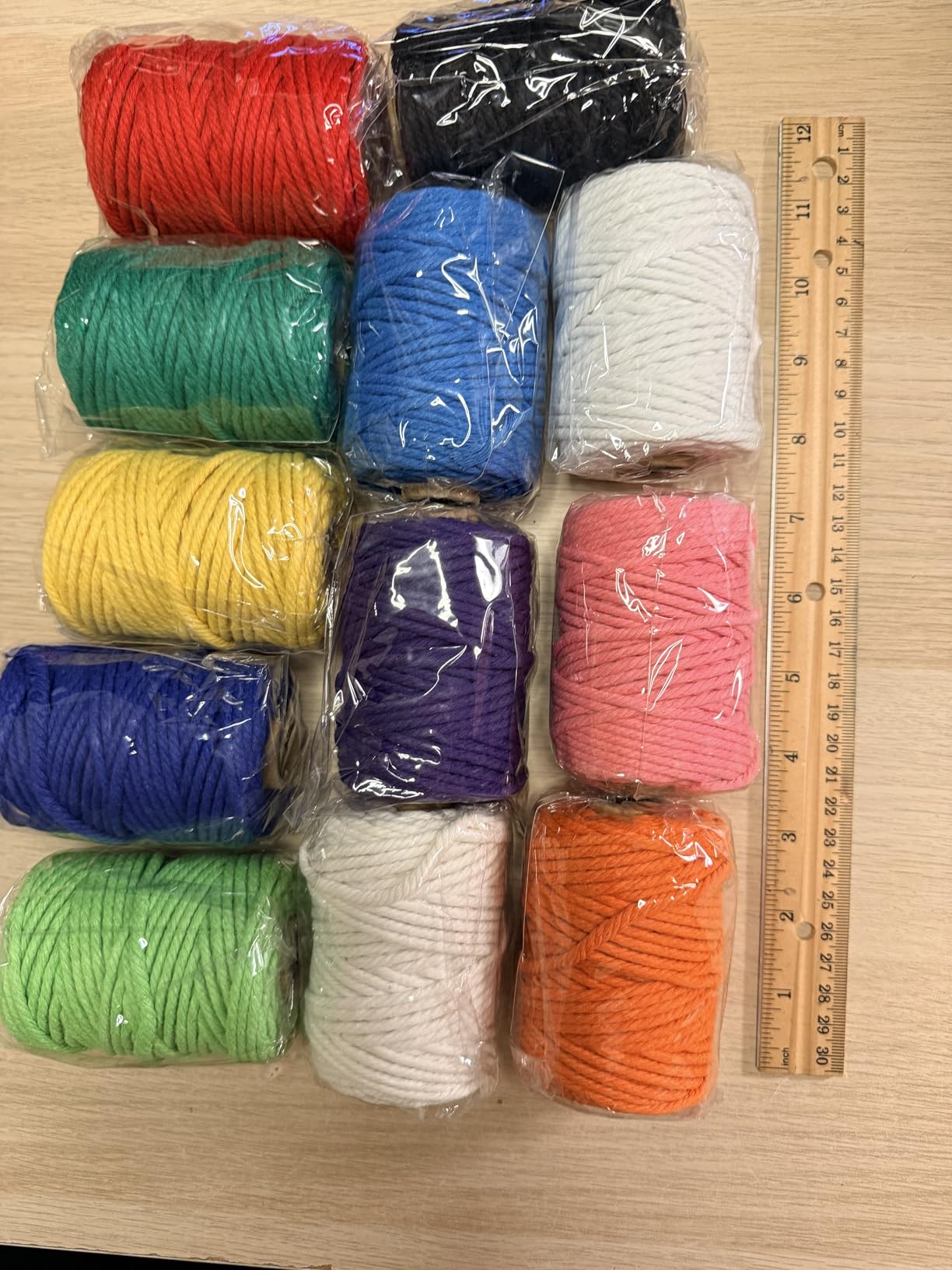 HULISEN Macrame Cord, 12 Rolls 3mm x 396 Yards Cotton Twine, 4-Strand | Colorful Cotton Rope for Wall Hangings, Plant Hangers, Knitting Crafts, DIY Decor customer photo 1