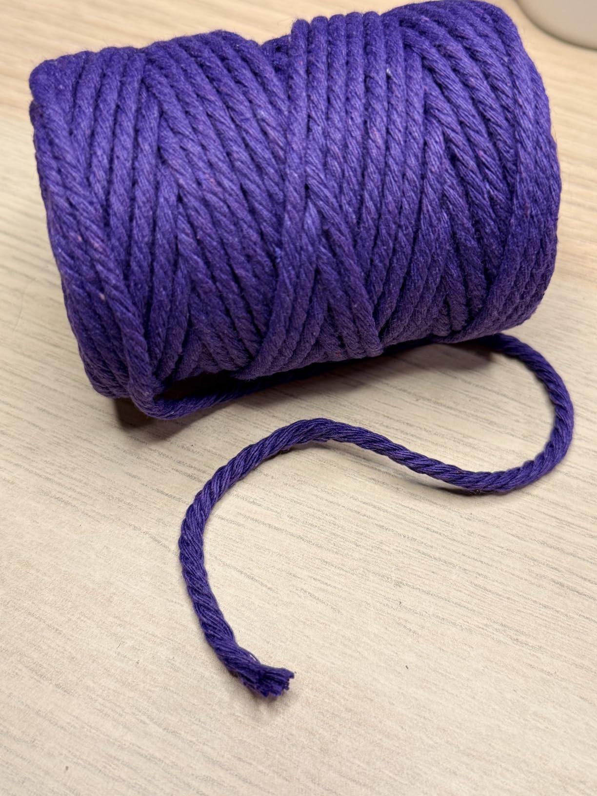 HULISEN Macrame Cord, 12 Rolls 3mm x 396 Yards Cotton Twine, 4-Strand | Colorful Cotton Rope for Wall Hangings, Plant Hangers, Knitting Crafts, DIY Decor customer photo 2