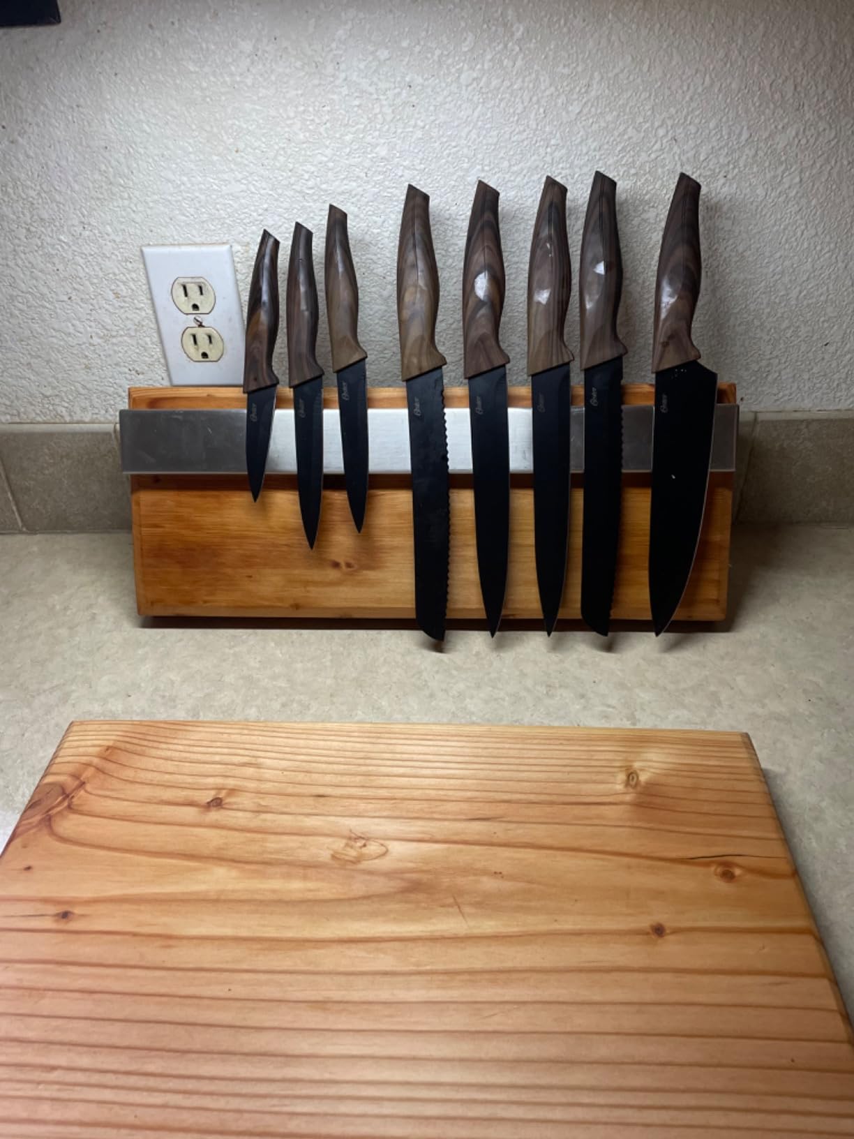 GORILLA GRIP 304 Stainless Steel Heavy Duty Magnetic Knife Holder, Secure Wall Mounted Bar for Knives, Tools, Holds Up to 6 lbs, Kitchen Organizer, 10 Inch Strip, Easy Installation, Screws Included customer photo 1