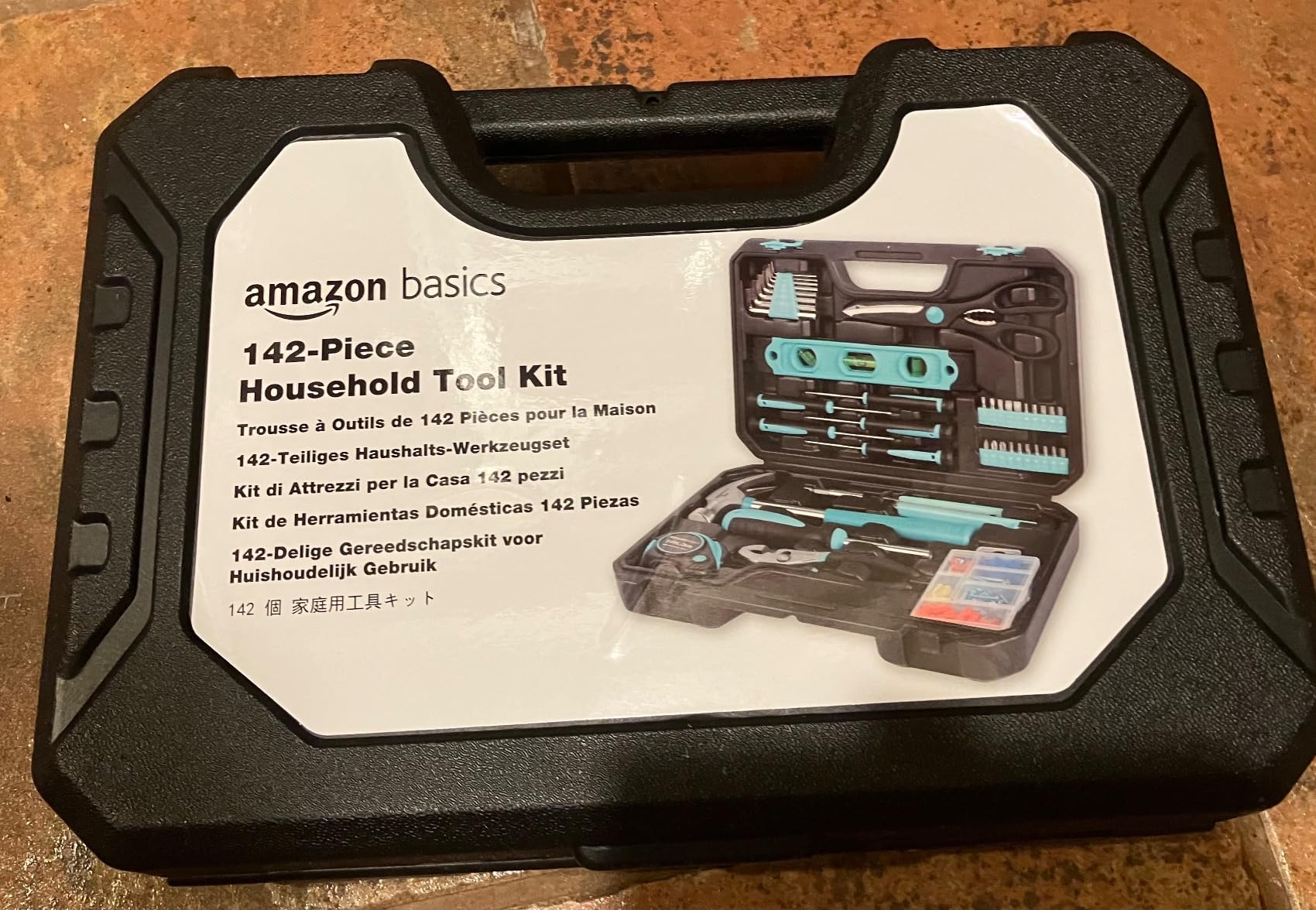 Amazon Basics 142-Piece Household Tool Kit for Home Repair, Hand Tools with Storage Case, Turquoise customer photo 1