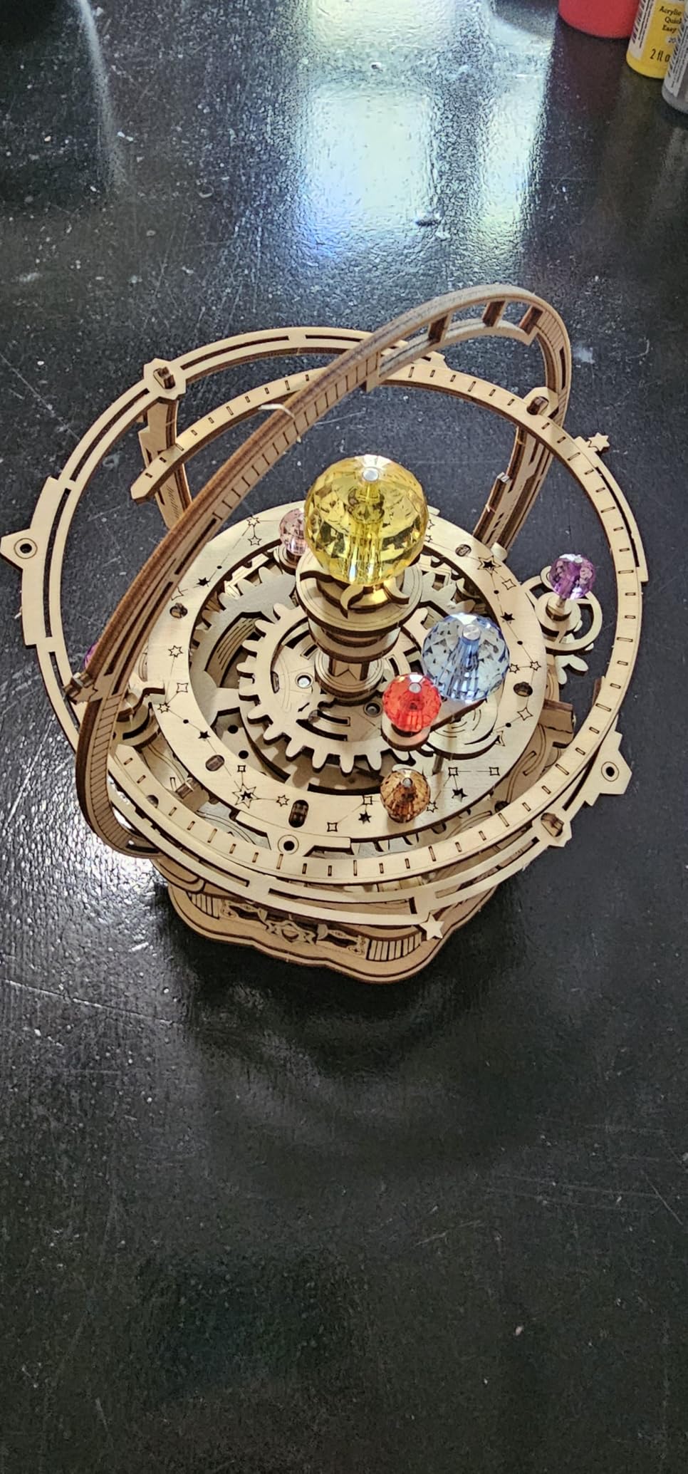 ROKR 3D Wooden Puzzles for Adults Mechanical Music Box-Starry Night, DIY Rotating Music Box Model Building Kits for Teens, DIY Crafts/Hobbies/Gifts Desk Decor for Boys Ages 14+ (Starry Night) customer photo 1