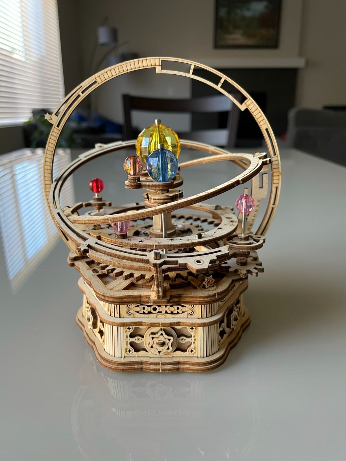 ROKR 3D Wooden Puzzles for Adults Mechanical Music Box-Starry Night, DIY Rotating Music Box Model Building Kits for Teens, DIY Crafts/Hobbies/Gifts Desk Decor for Boys Ages 14+ (Starry Night) customer photo 2