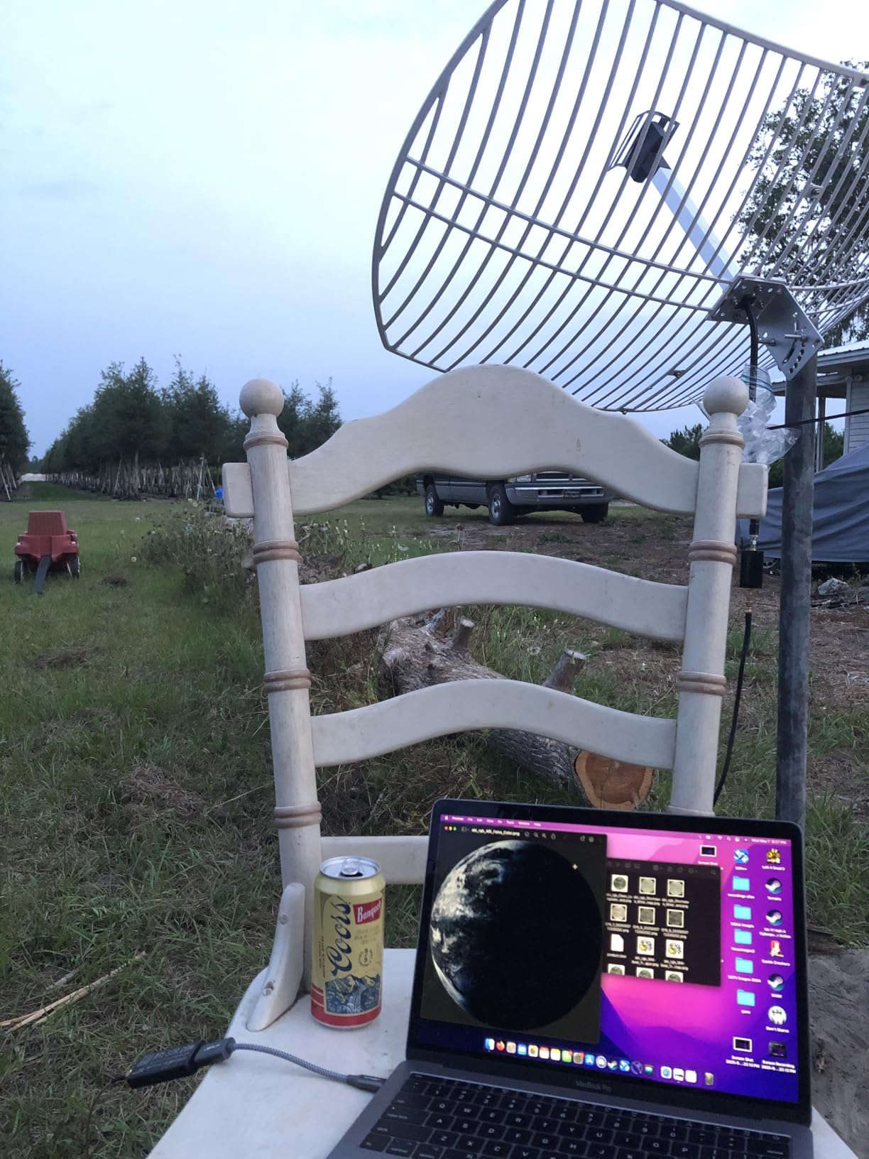 Nooelec GOES Weather Satellite Mesh Antenna - 21dBi Parabolic Antenna w/ 1.7GHz Center Frequency, 200MHz+ Bandwidth, LMR400 Feed Cable with Male SMA Connector, Mounting Hardware, & 2 Year Warranty customer photo 1