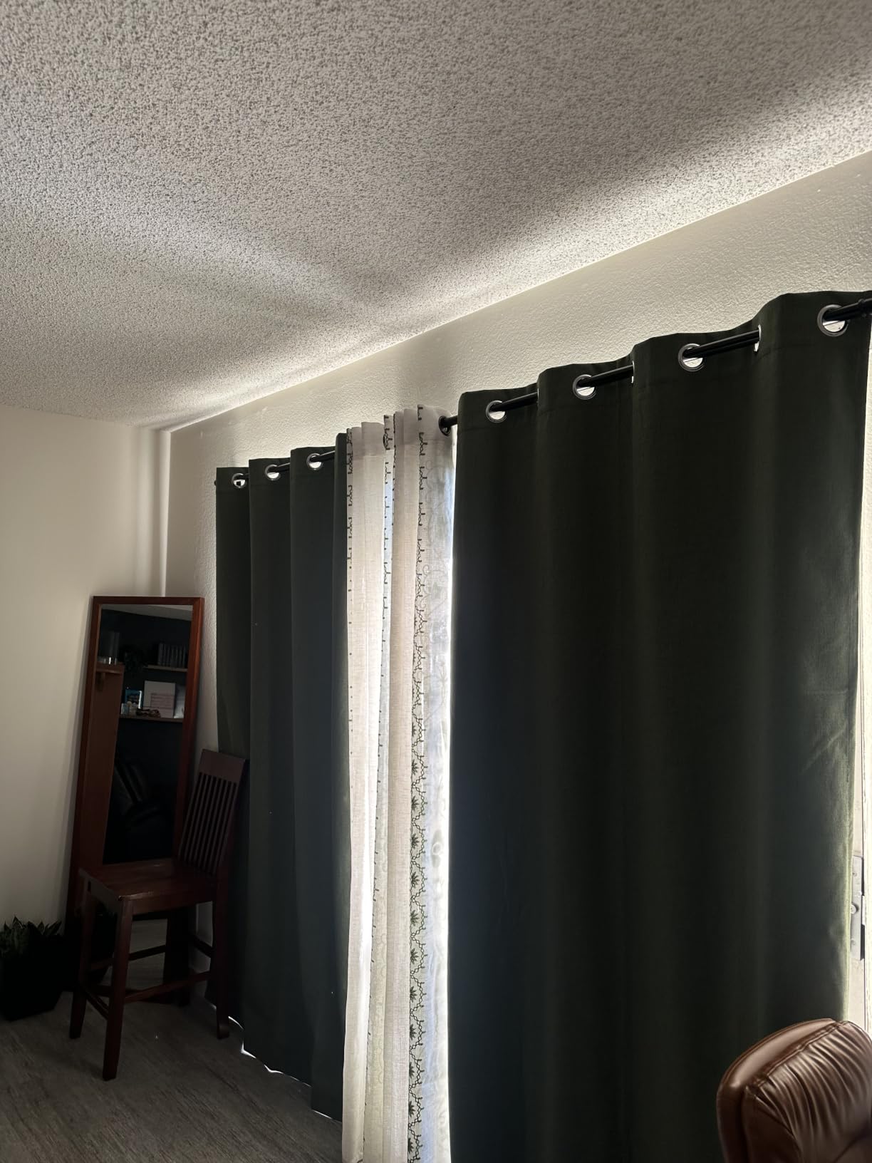 MIULEE 100% Blackout Linen Curtains for Bedroom 52x84 Inches Natural Beige | Room Darkening, Light Blocking, Thermal Insulated, Grommet Top, Linen Textured, Window Curtains for Living Room, 2 Panels customer photo 1