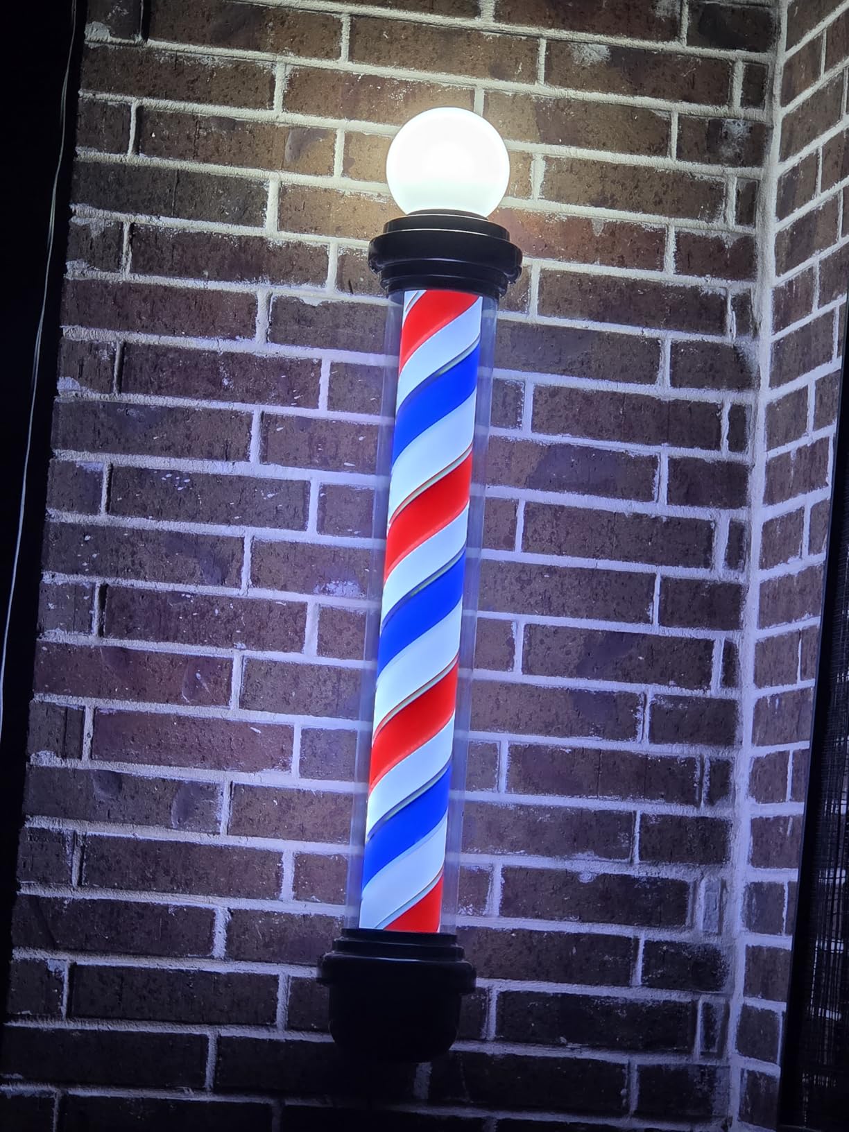 27'' Red White Blue Barber Pole Light customer photo 2