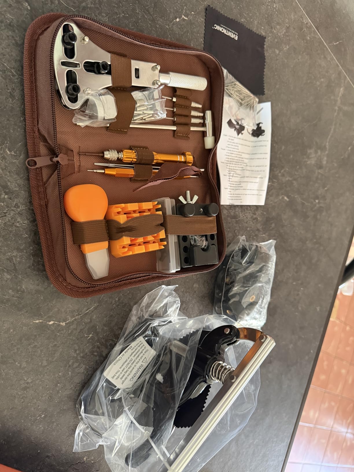 Eventronic Watch Repair Tool Kit + Watch Press Tool 154PCS, Professional Watch Link Removal Kit, Watch Battery Replacement Tool Kit, Watch Band Tool, Spring Bar Tool Set,Watch Kit customer photo 1