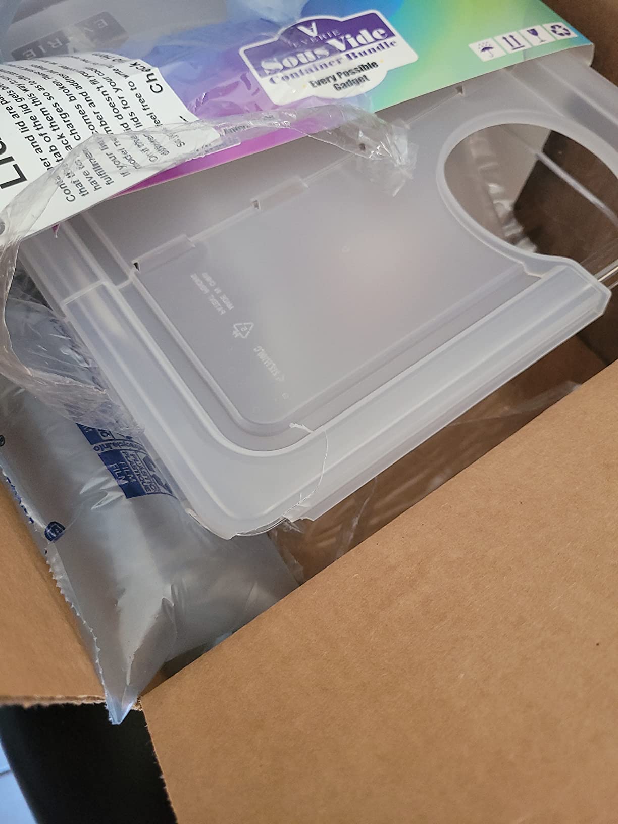 EVERIE Sous Vide Container with Lid and Rack, 12 Quart Sous Vide Container Kit with Universal Collapsible Hinged Lid, Compatible with Anova, Inkbird, Breville, Joule, Wancle and Most Clip-On Sous Vide Cookers customer photo 2
